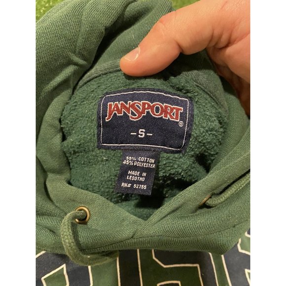 Retro YTK Jansport Notre Dame Fighting Irish spell out arch hoodie sweatshirt S - Picture 5 of 8